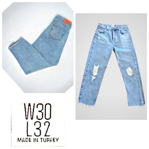 BDG Urban Outfitters Pax Ripped Womens High Waist Jeans 30 X32 Light Wash - Picture 8 of 9